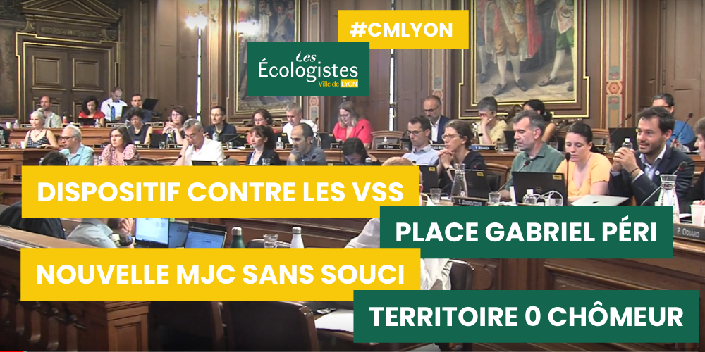 Le débrief du consil municipal de septembre - élus écologistes de Lyon