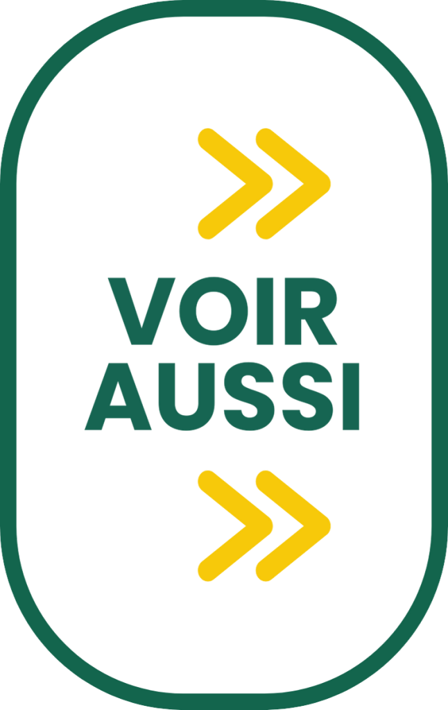 "Voir aussi" avec des flèches en direction des illustrations qui suivent 