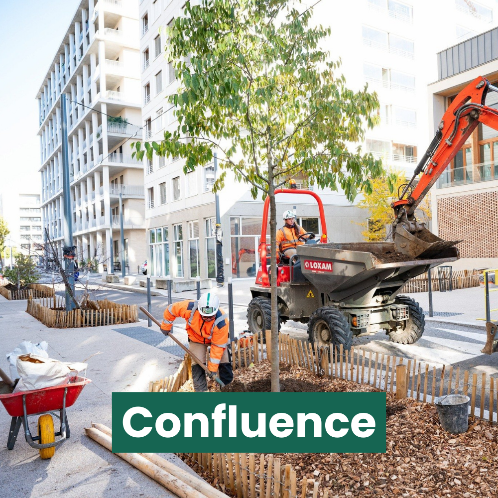 Une rue dans le quartier de la Confluence