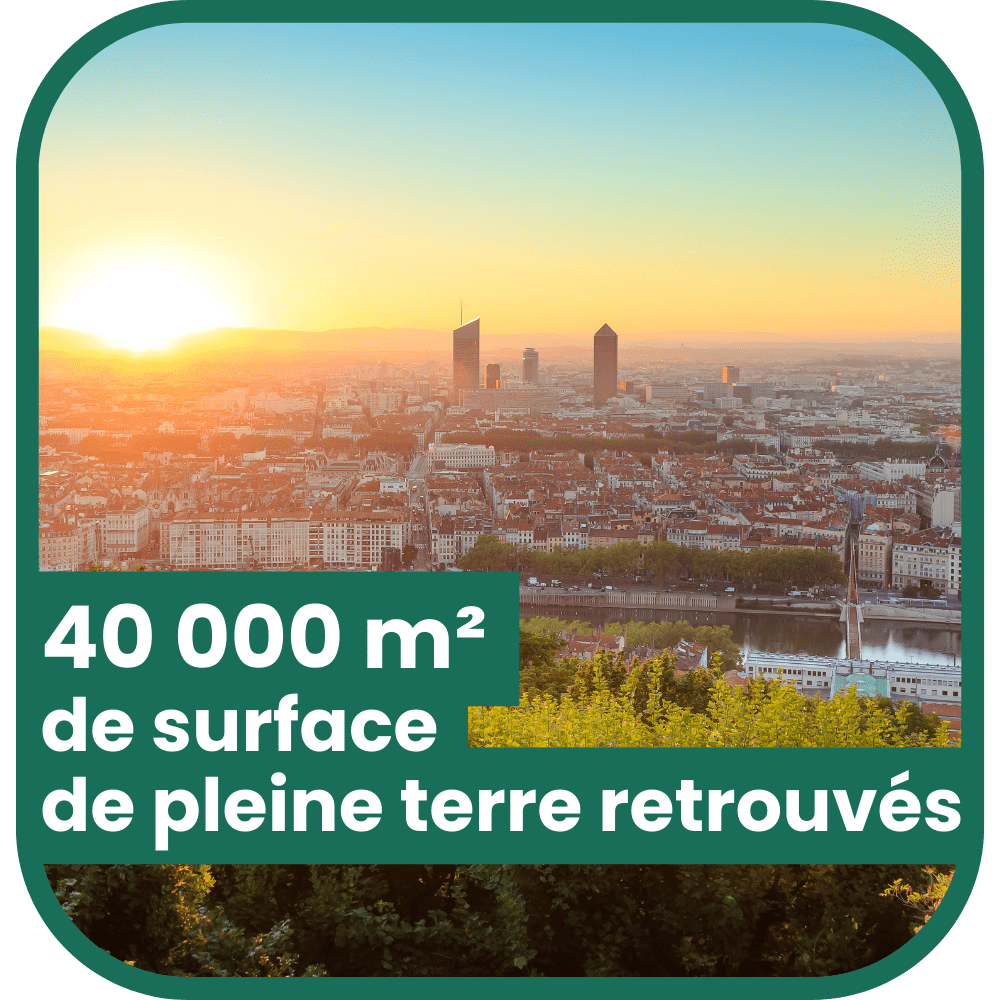 40 000 mètres carrés de surface de pleine terre retrouvés